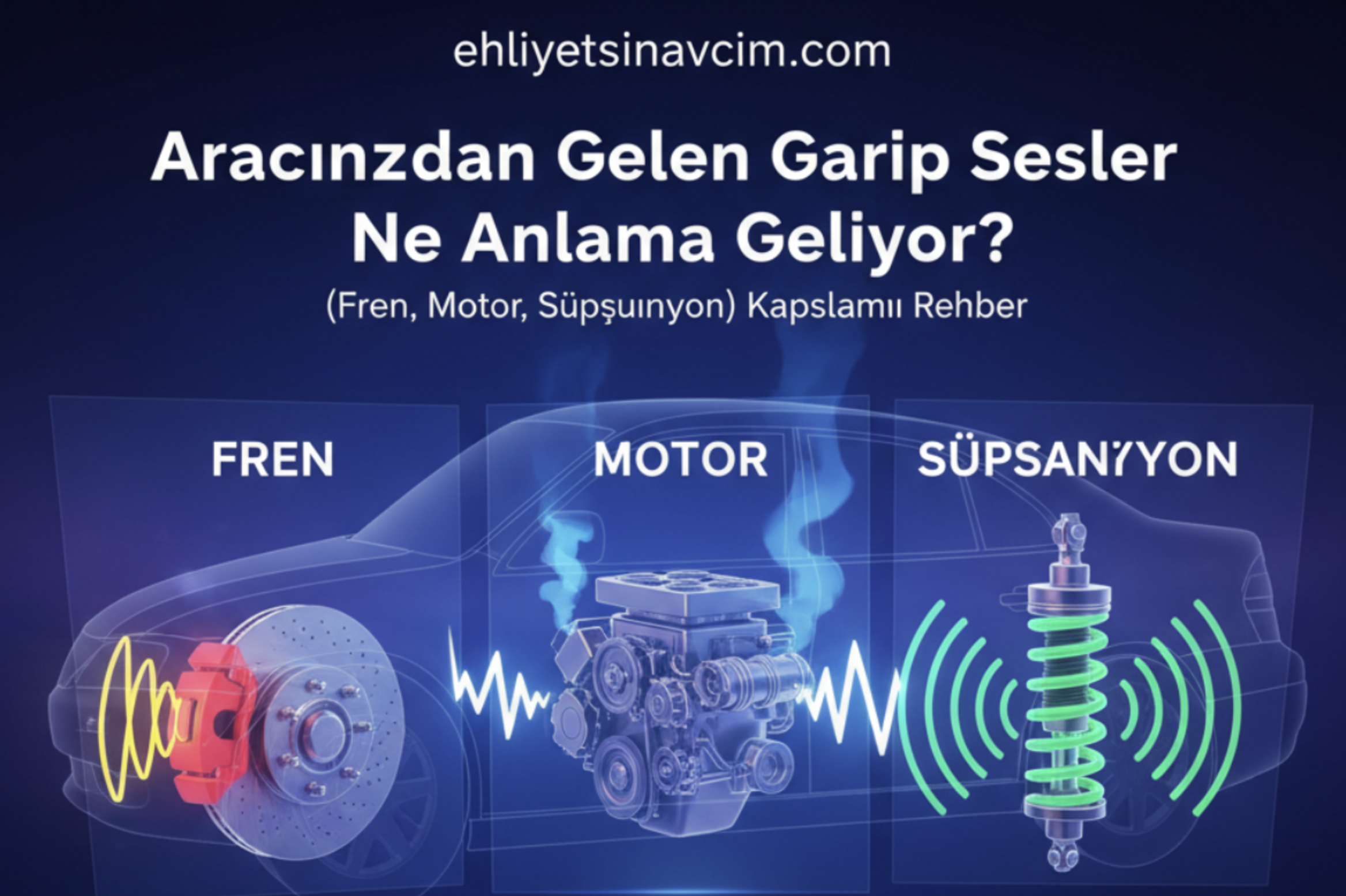 Aracınızdan Gelen Garip Sesler Ne Anlama Geliyor? (Fren, Motor, Süspansiyon) Kapsamlı Rehber