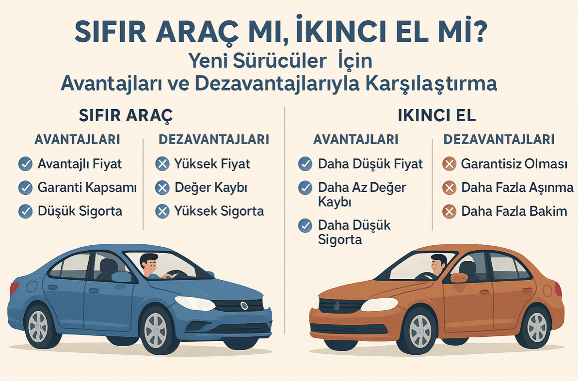 Sıfır mı ikinci el mi? Yeni sürücüler için karşılaştırma görseli 1
